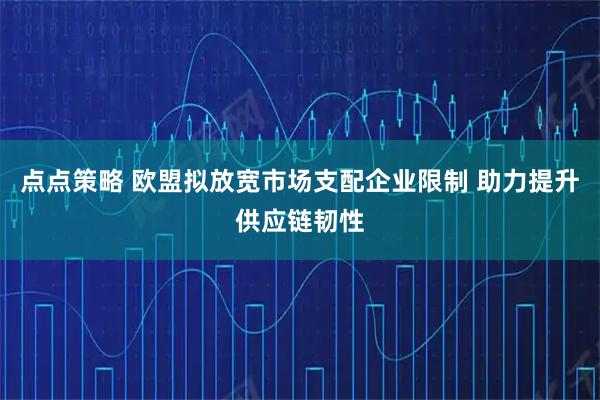 点点策略 欧盟拟放宽市场支配企业限制 助力提升供应链韧性